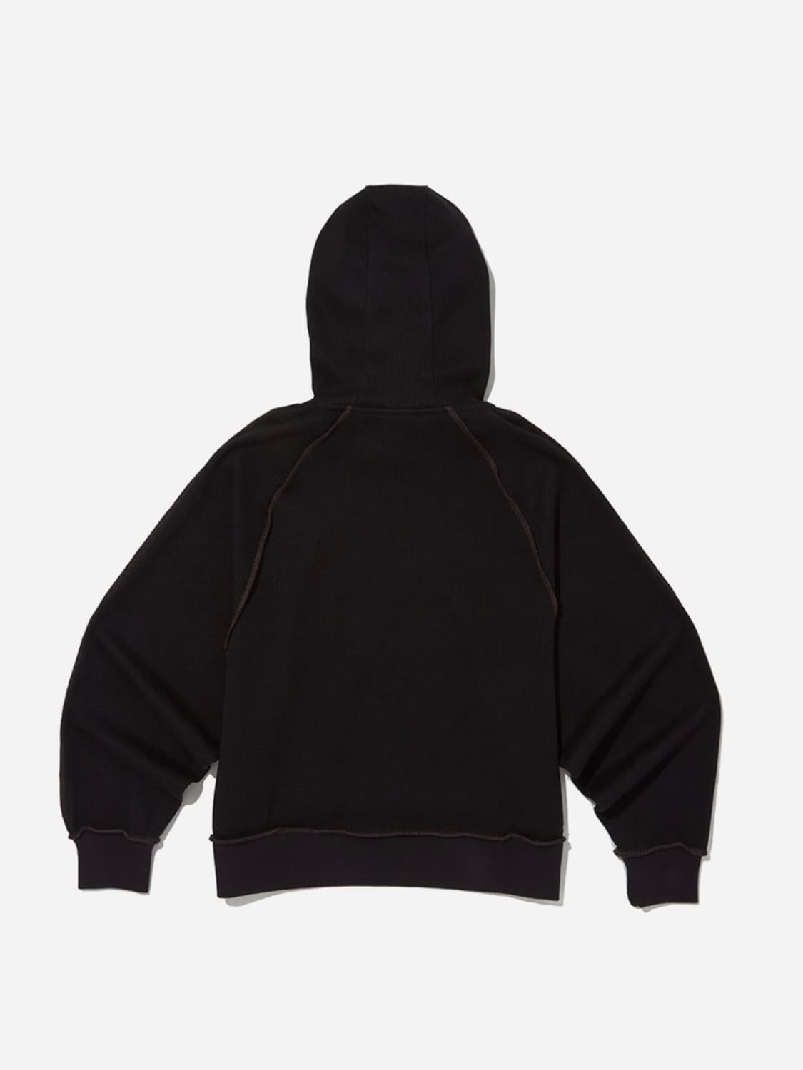 챔피온 스티치 루즈핏 와플 후드 티셔츠 Black 상품이미지2