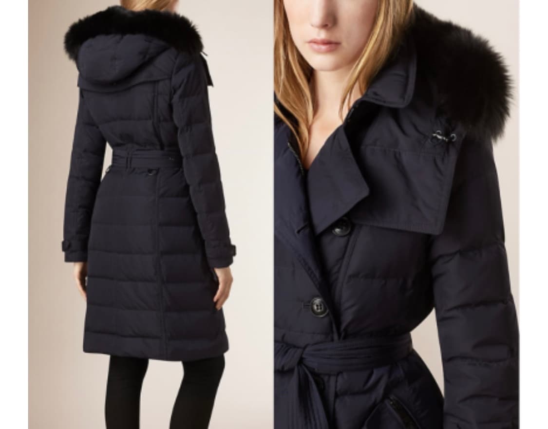 [여44-마른55] 버버리 폭스퍼 구스패딩 상품이미지2