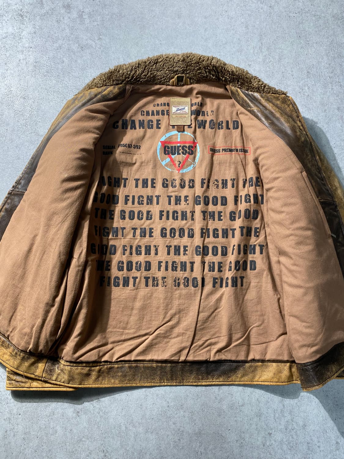 [XL] 90s Vintage GUESS 게스 빈티지 에이징 레더자켓 상품이미지5