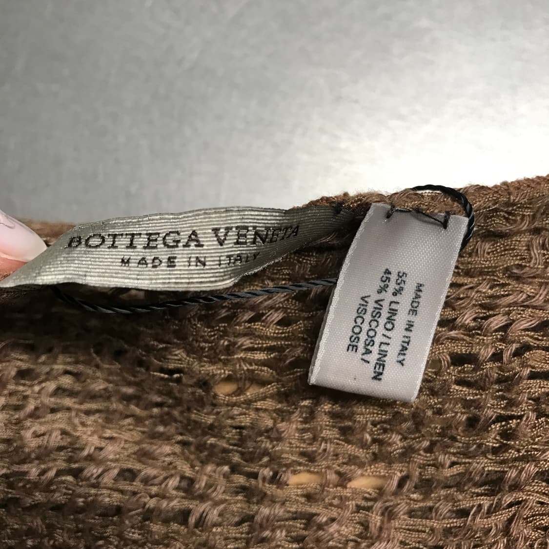 보테가베네타 린넨 혼방 머플러 상품이미지4