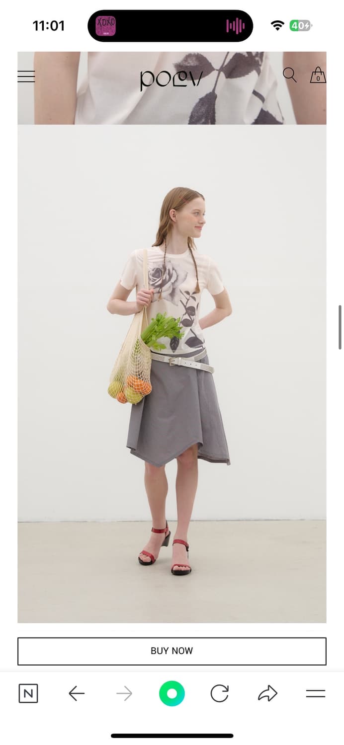 포에브 Poev rose printed T-shirt 상품이미지4