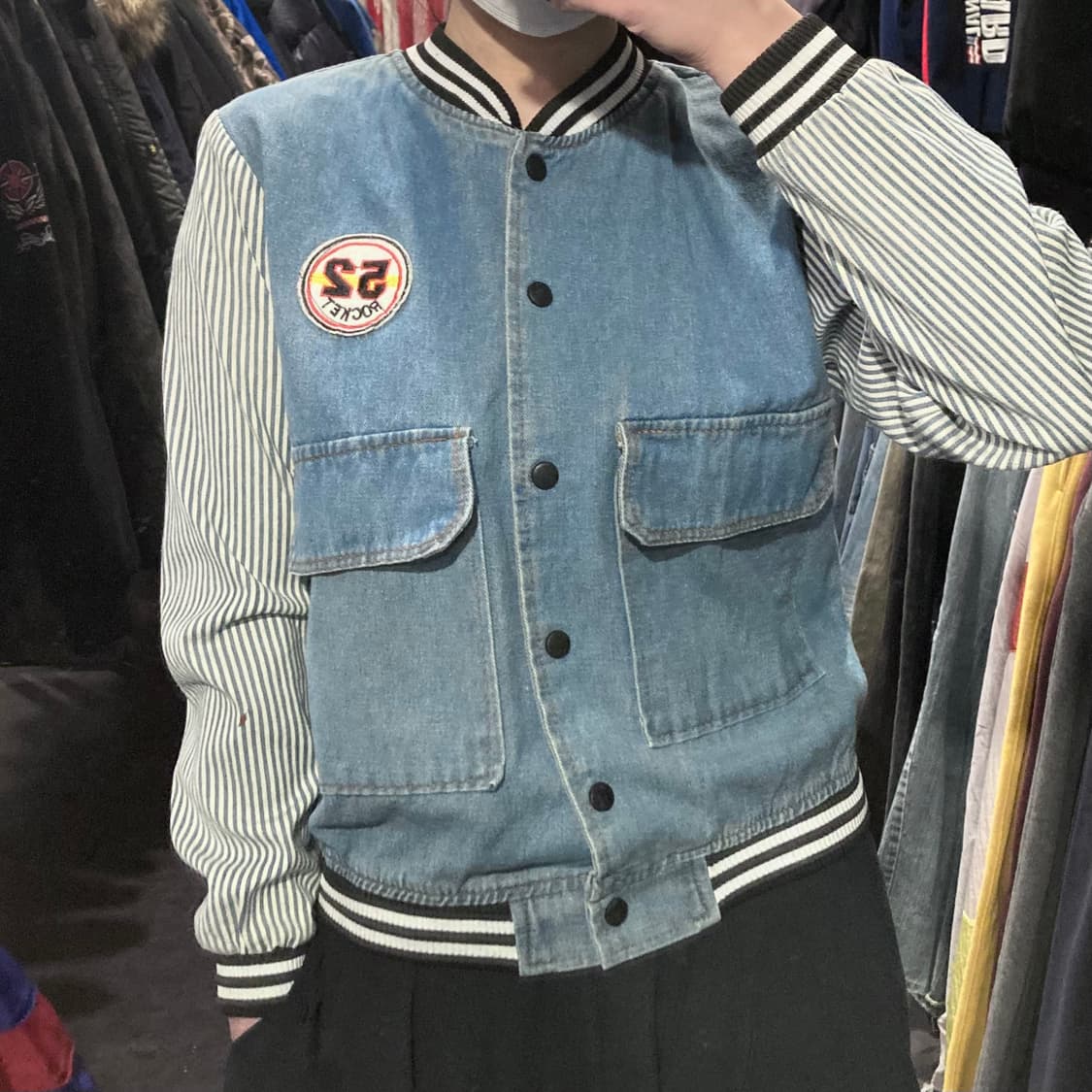 [IM]vtg 크롭 바시티 자켓 상품이미지1