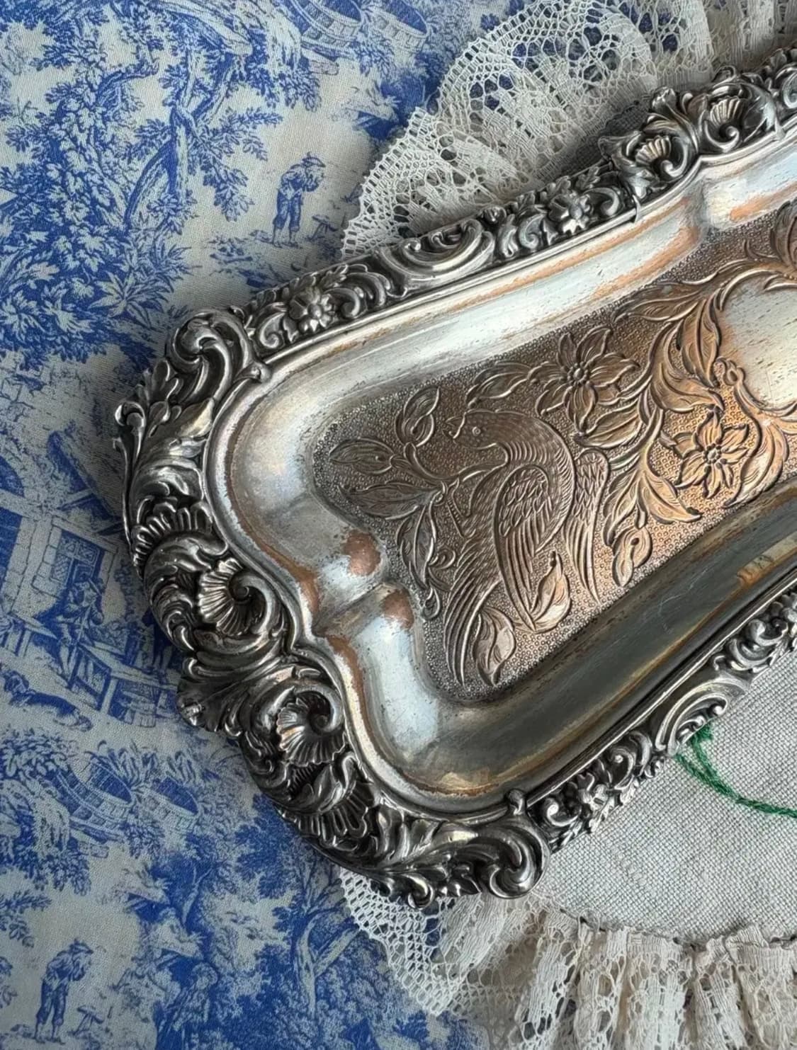 영국 앤틱 조지안시대(18세기~19세기중반)실버플레이트 트레이 상품이미지3