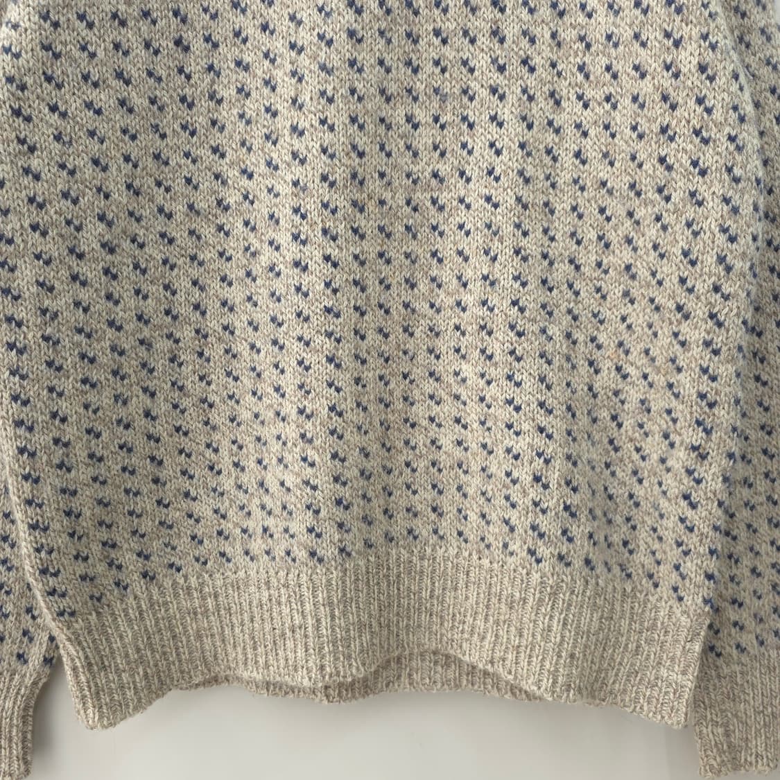 USA제 ALPS 알프스 버드아이 울 니트 스웨터 남녀공용 상품이미지7