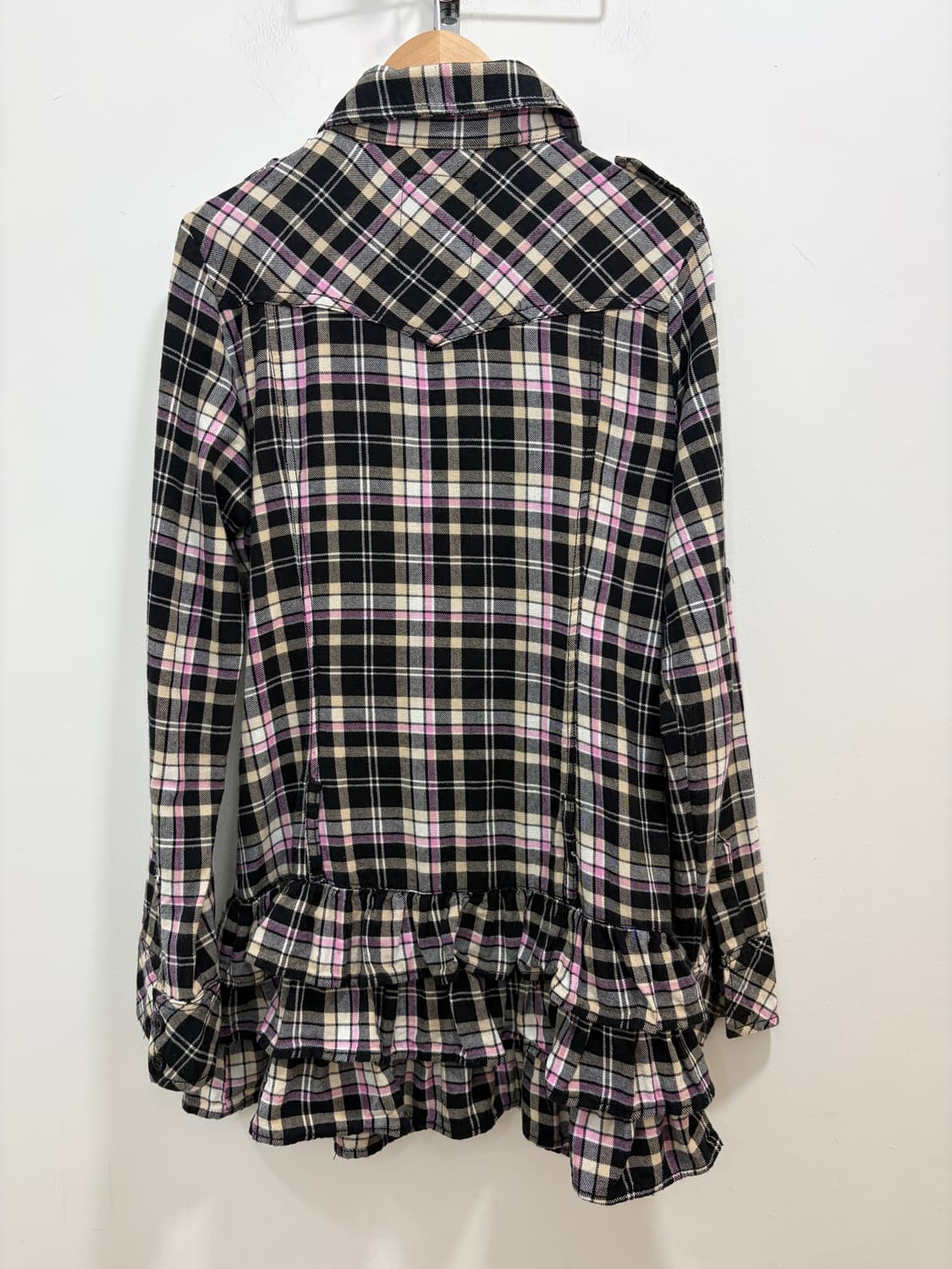 Sweet Girl 핑크 체크 프릴 원피스 상품이미지8