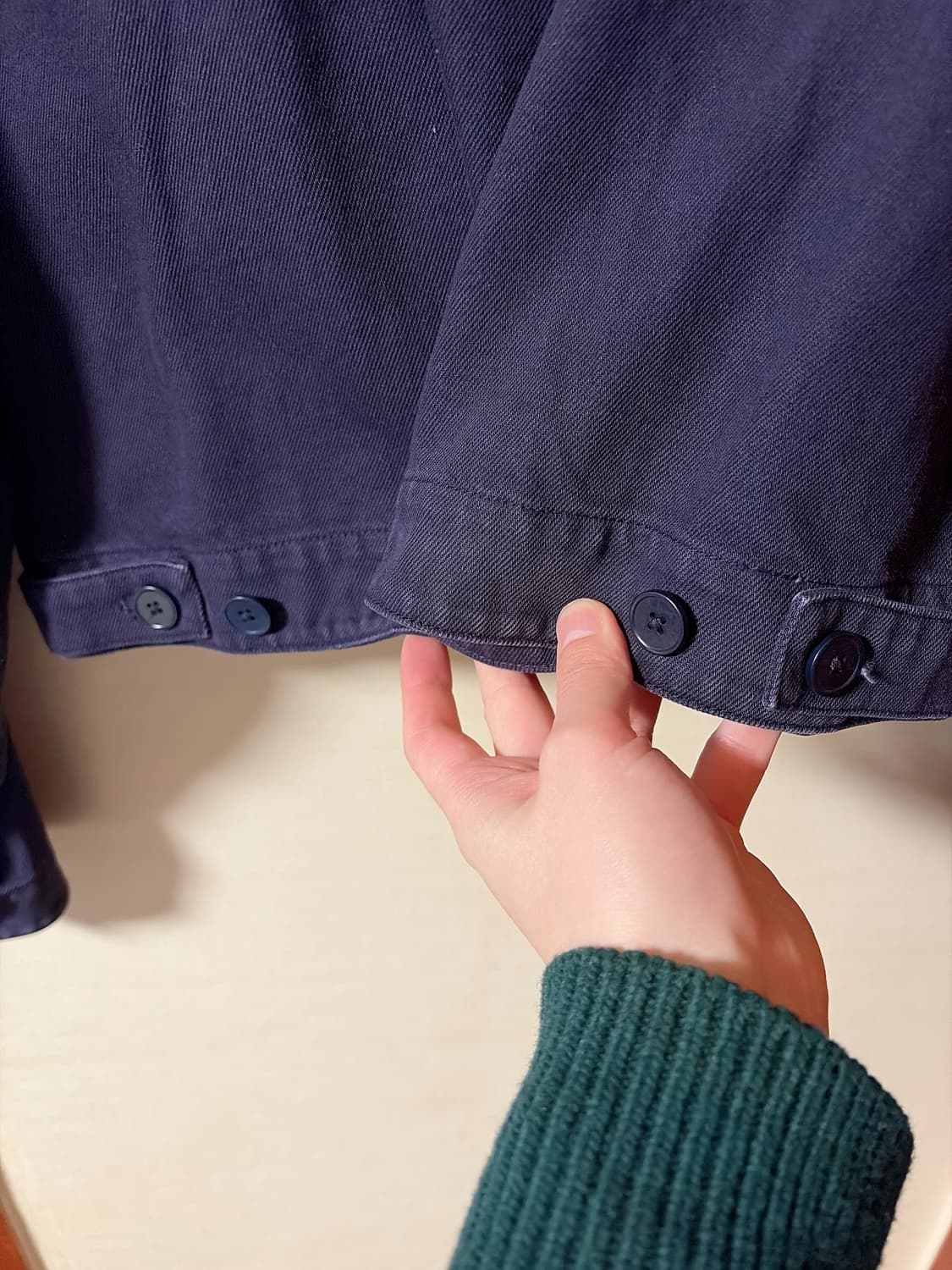 누마레 가먼트다잉 자켓 퍼플 L 판매합니다 ! 상품이미지4