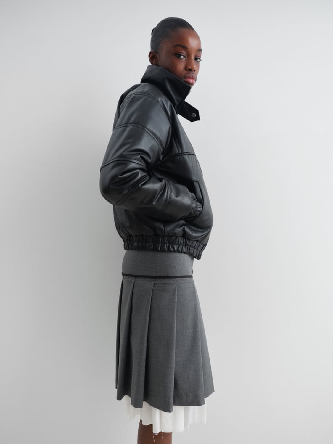[XS]기마구아스 Tailored 레이어드 미디 스커트 상품이미지7