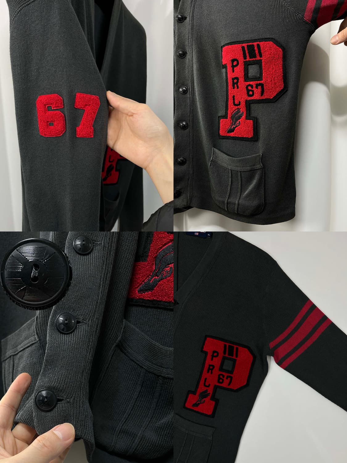 폴로 랄프로렌 레터맨 유니버시티 스웻 바시티 가디건 자켓 상품이미지6