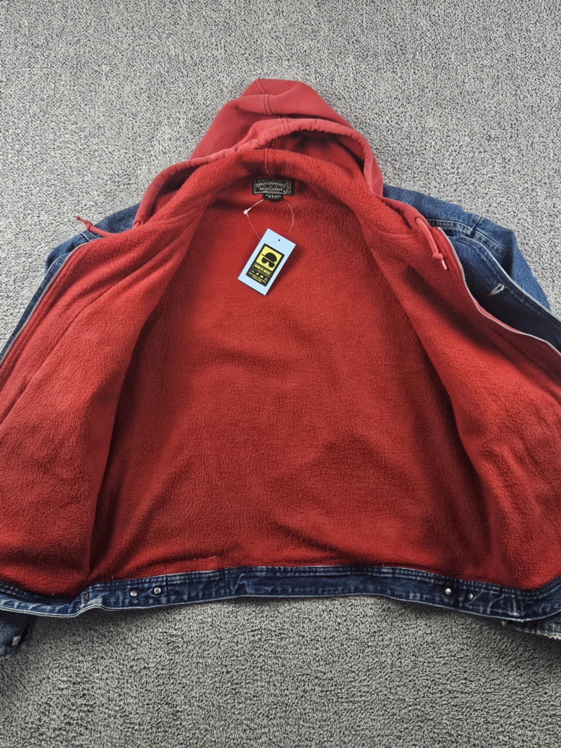 90's 폴로 컨트리 후디 데님 트러커 자켓 ( XL ) / 10582 상품이미지8