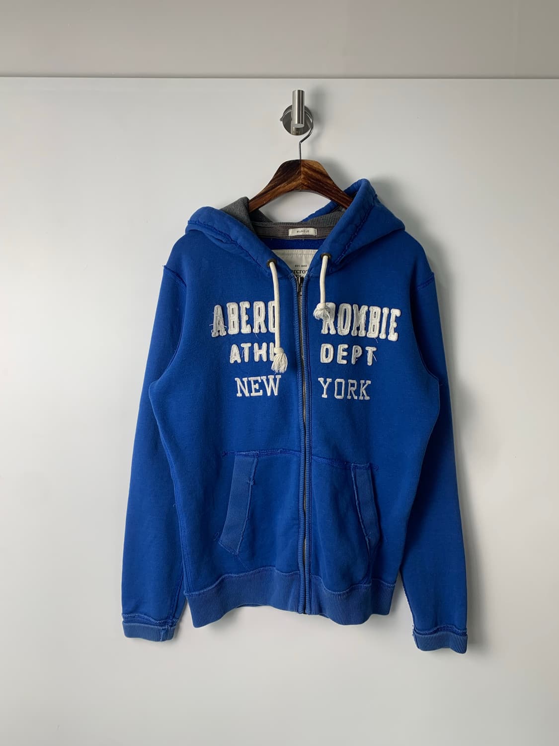 아베크롬비 y2k 와투케 헤비코튼 블루 후드집업 상품이미지2