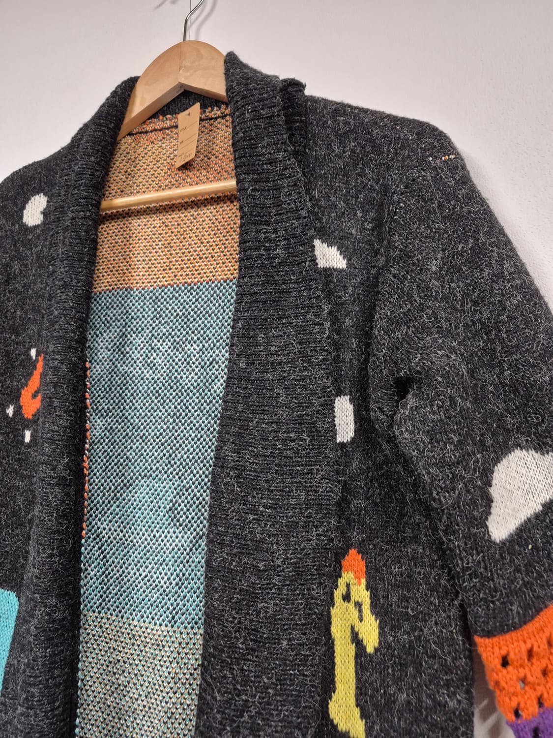 페인팅 니트 롱가디건  상품이미지4