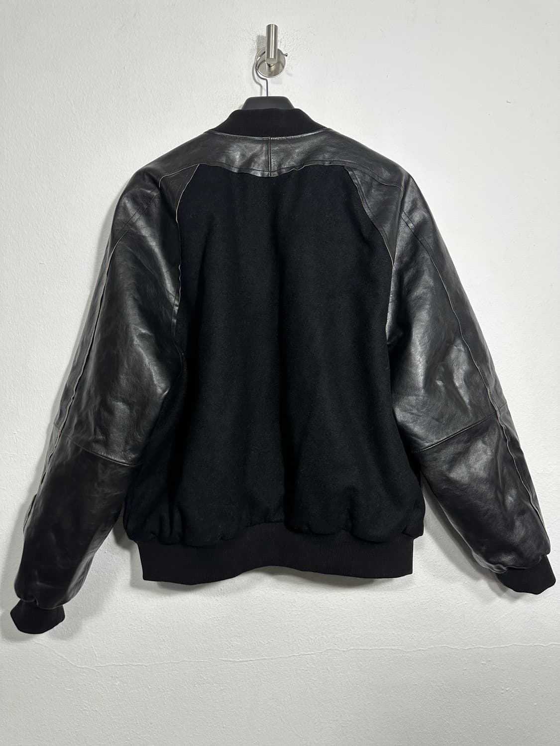 iami 아이엠아이 울 카우레더 자켓 2사이즈 바시티자켓 상품이미지3