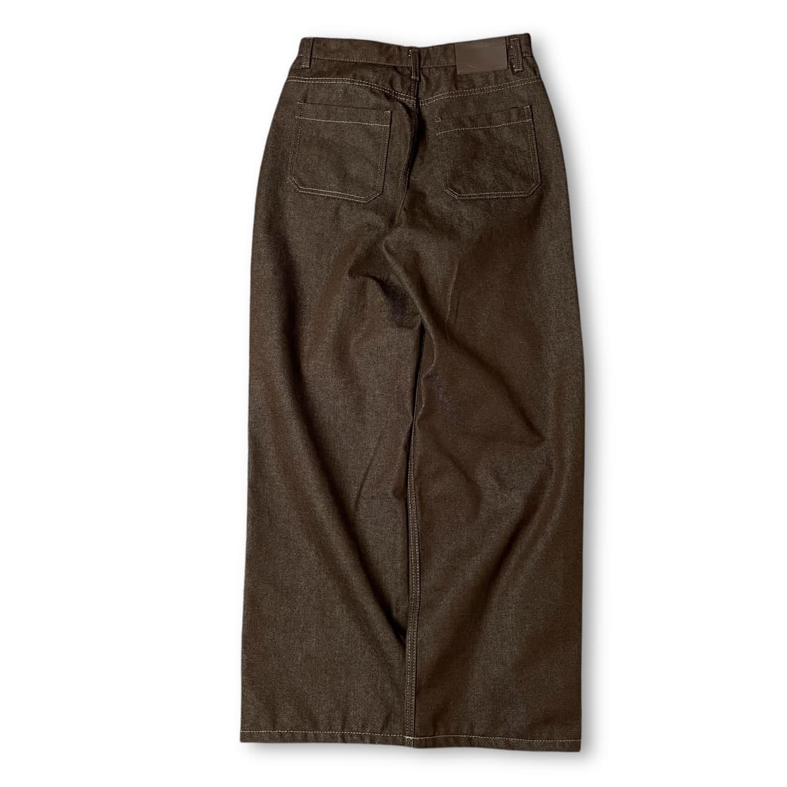 (30) 미나브 브라운 와이드 핀턱 데님 팬츠 M 상품이미지2