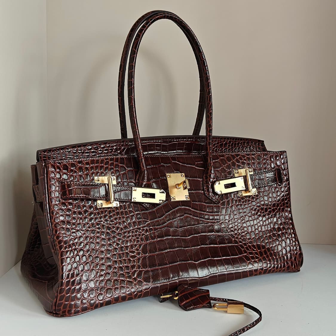 악어무늬 숄더버킨백 상품이미지2