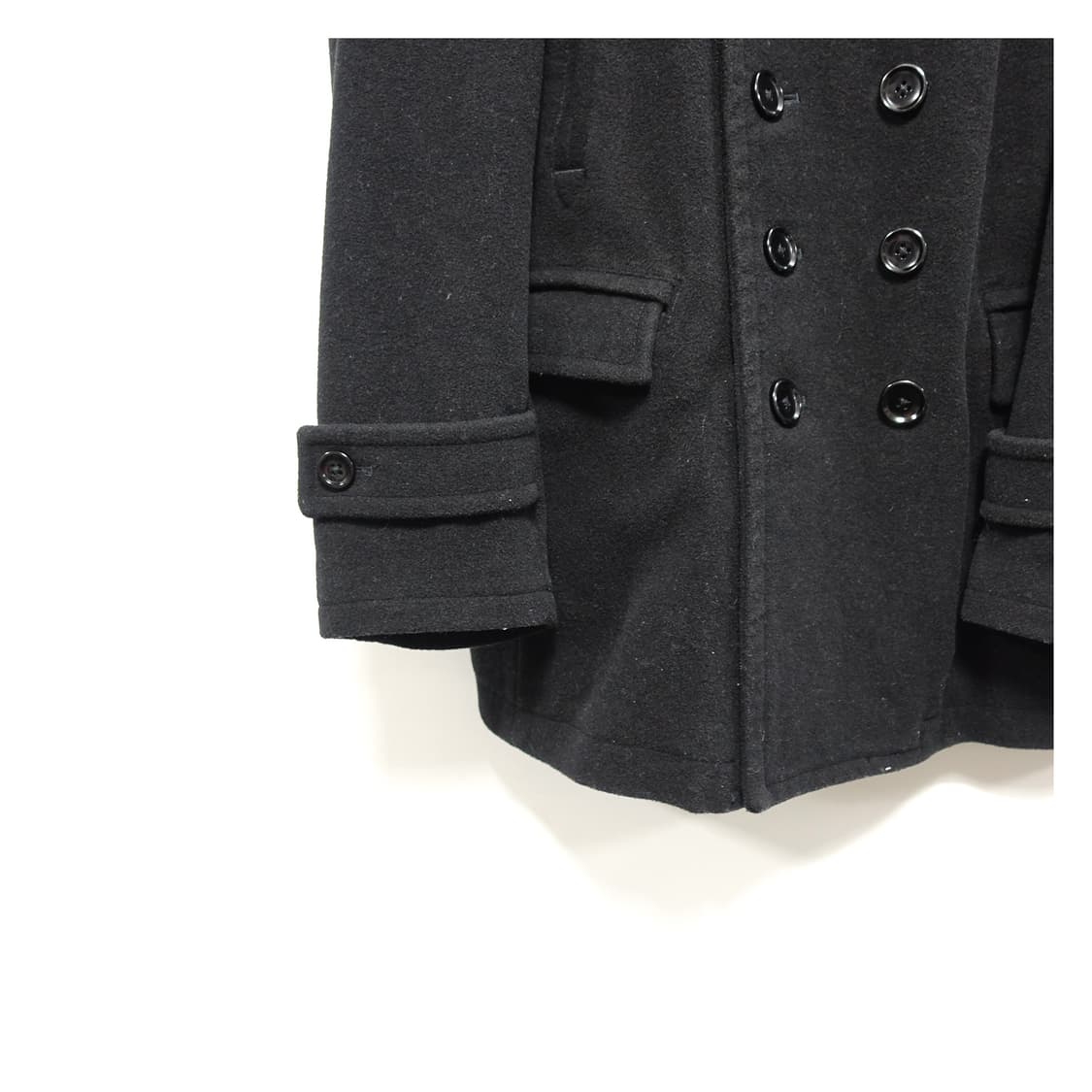 [XL]COMME CA ISM 꼼싸이즘 나폴레옹자켓 타입 레더에리 피코트 상품이미지6