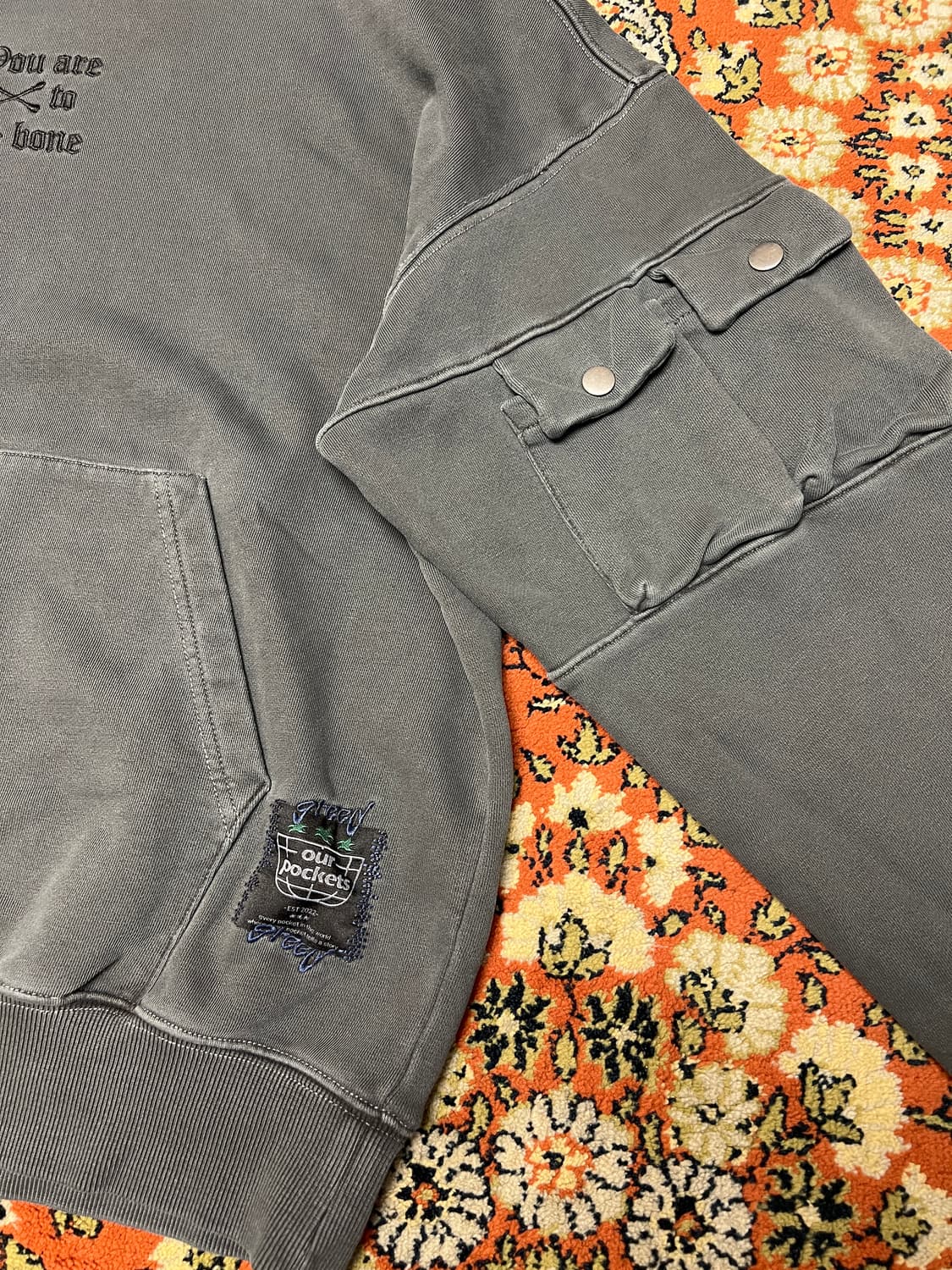 [XL] 아워포켓츠 차콜 후드티 상품이미지4