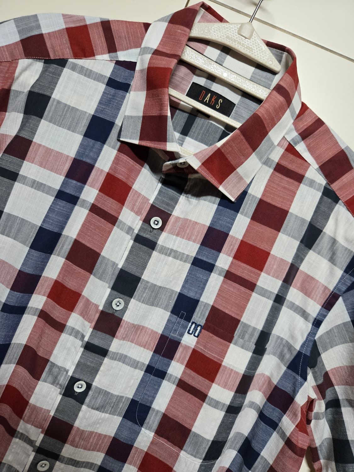 닥스 남성 체크 반팔셔츠(105사이즈) 상품이미지1