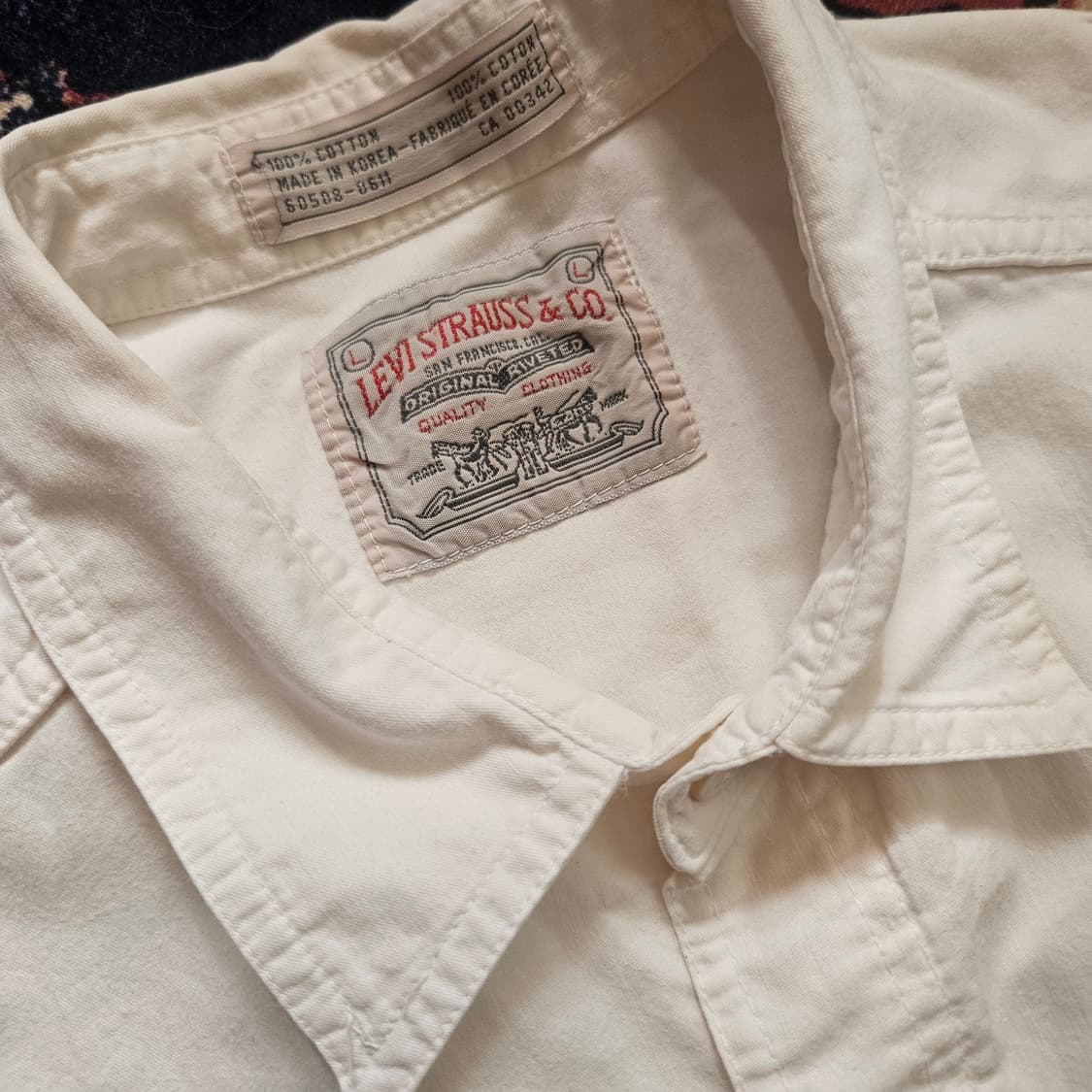 리바이스(Levis) 레드텝 워크웨어 화이트 빈티지 셔츠 L size 상품이미지8