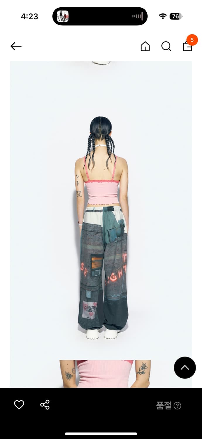 [새제품] 에즈이프캘리 CALIE CLUB PANTS GRAY 상품이미지4
