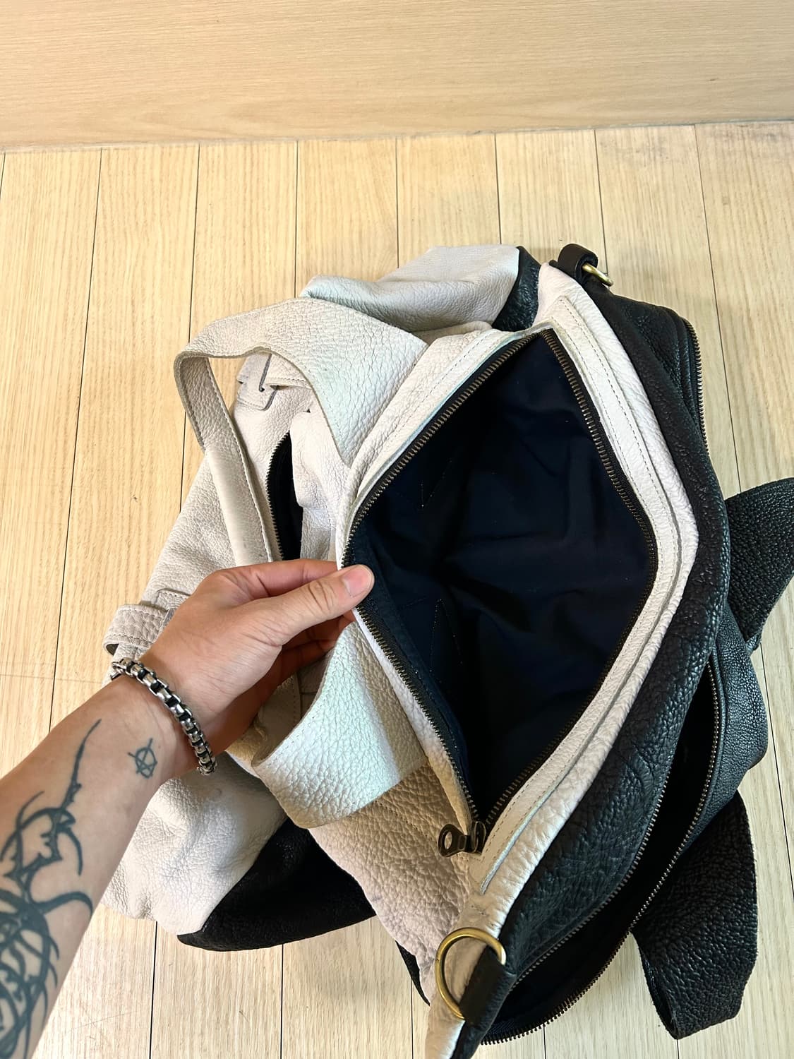 Mix Color Sheep Skin Leather Bag 상품이미지6