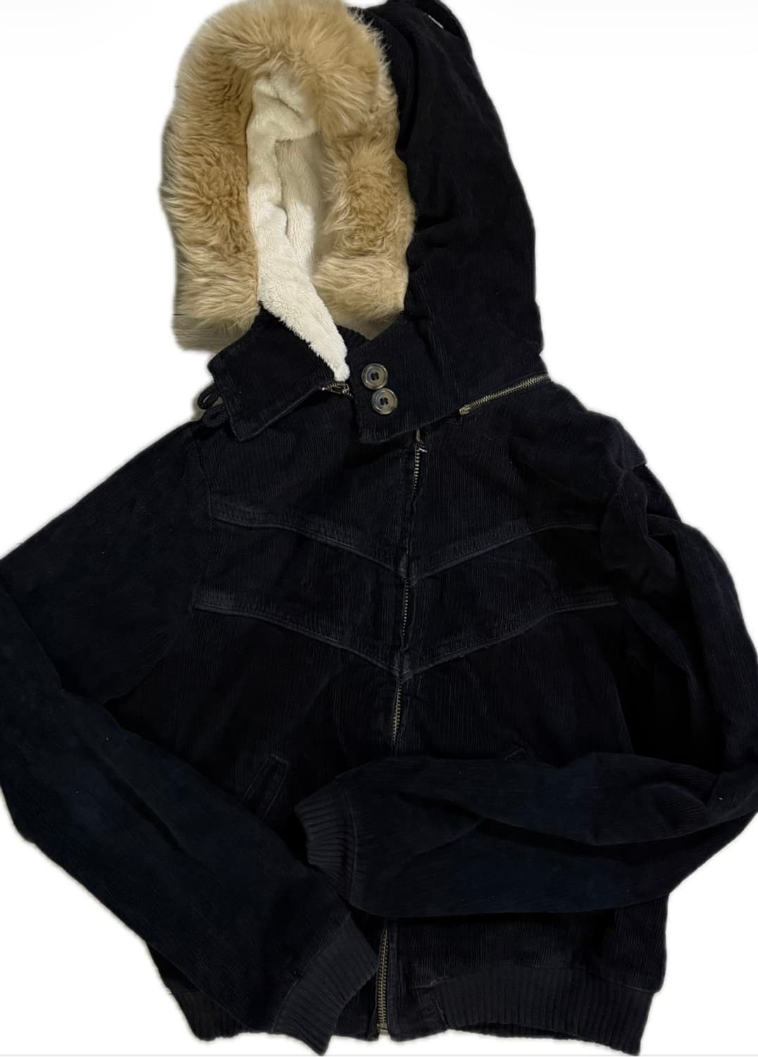 빈티지 퍼후드집업 상품이미지1