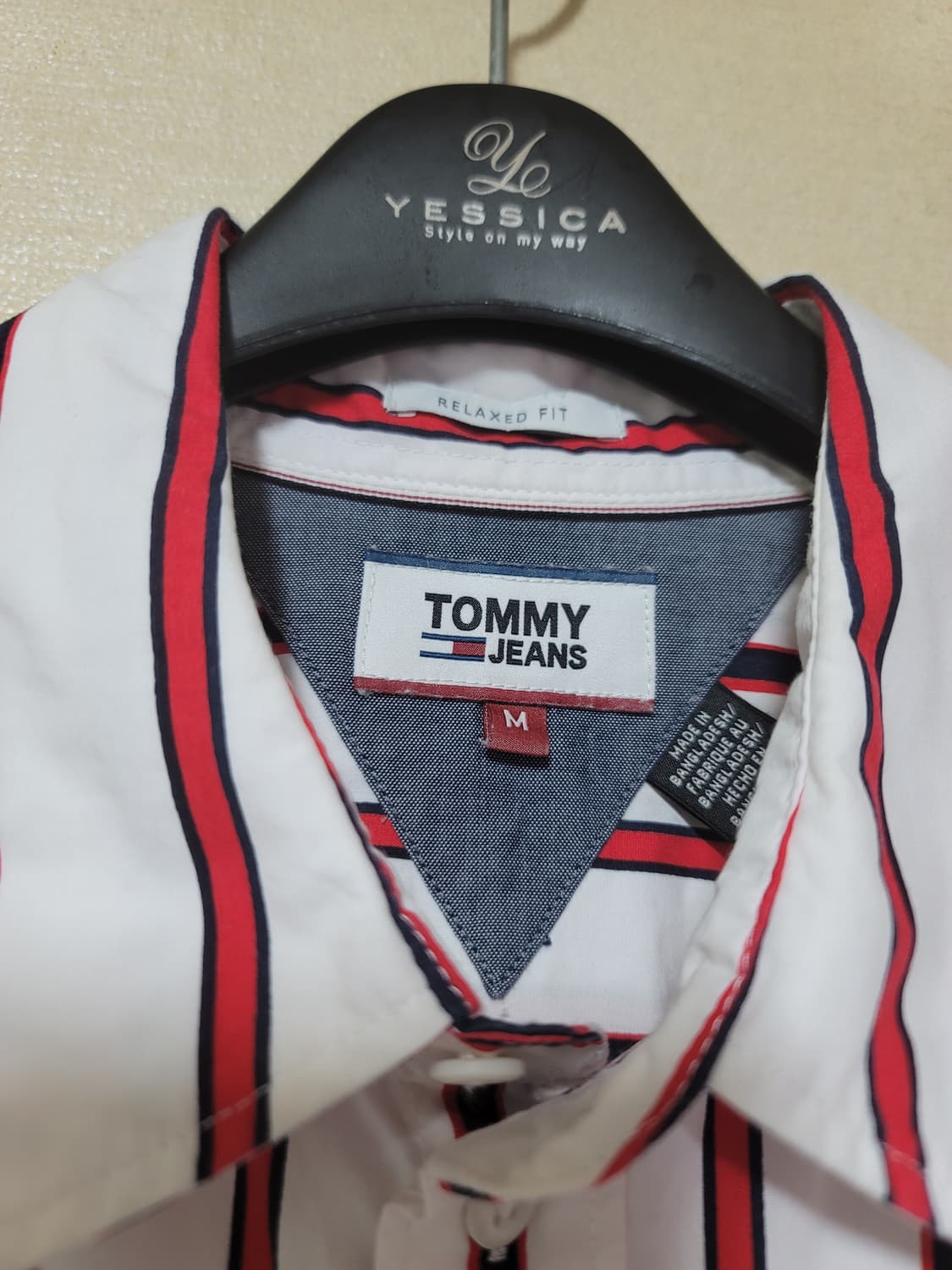 타미진스 릴렉스핏 볼드 스트라이프 셔츠 상품이미지5