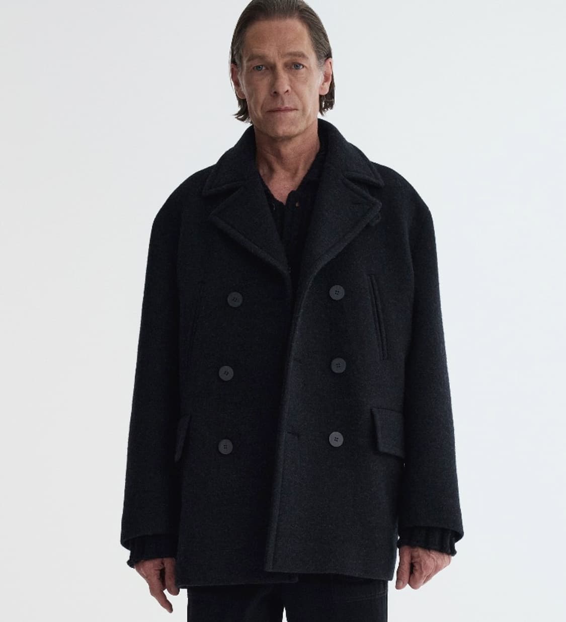 25fw 포터리 멜튼 울 피코트 블랙 3 상품이미지2