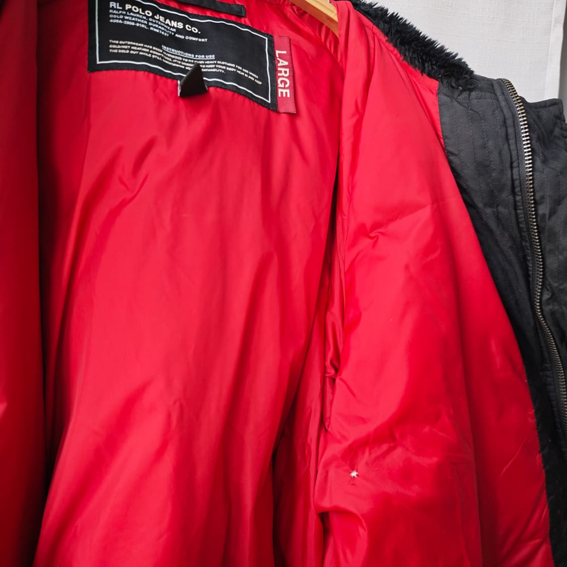 랄프로렌 폴로 진스 몬스터 다운 파카 N3B 블랙 L 상품이미지8