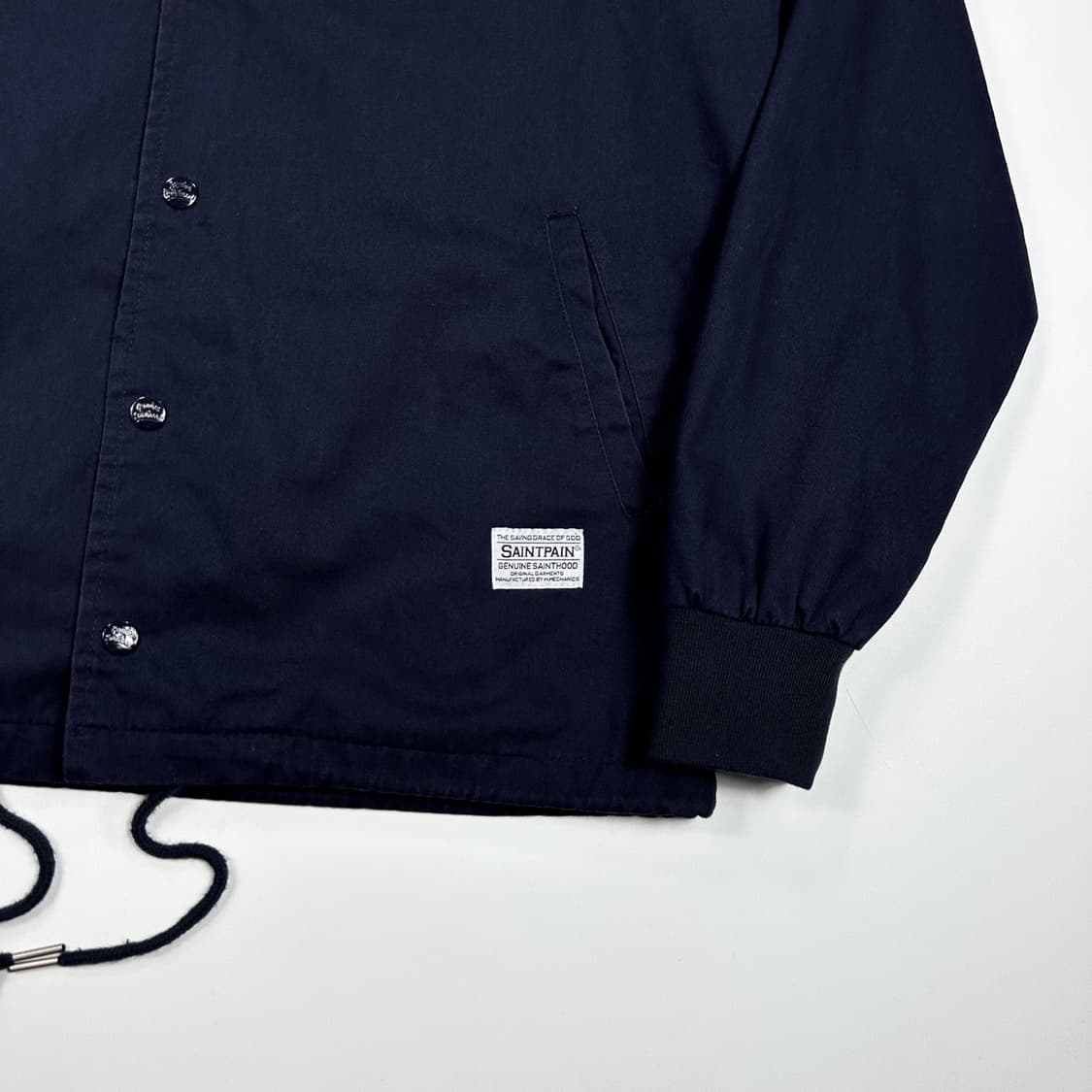 세인트페인 미카엘 네이비 코튼 코치자켓 (M) 상품이미지4