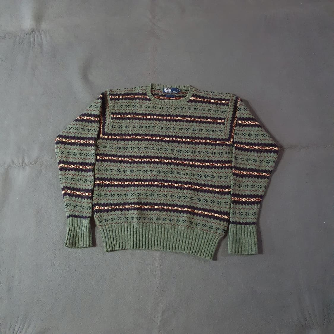 90s 폴로 페어아일 니트 스웨터 M 100 상품이미지1