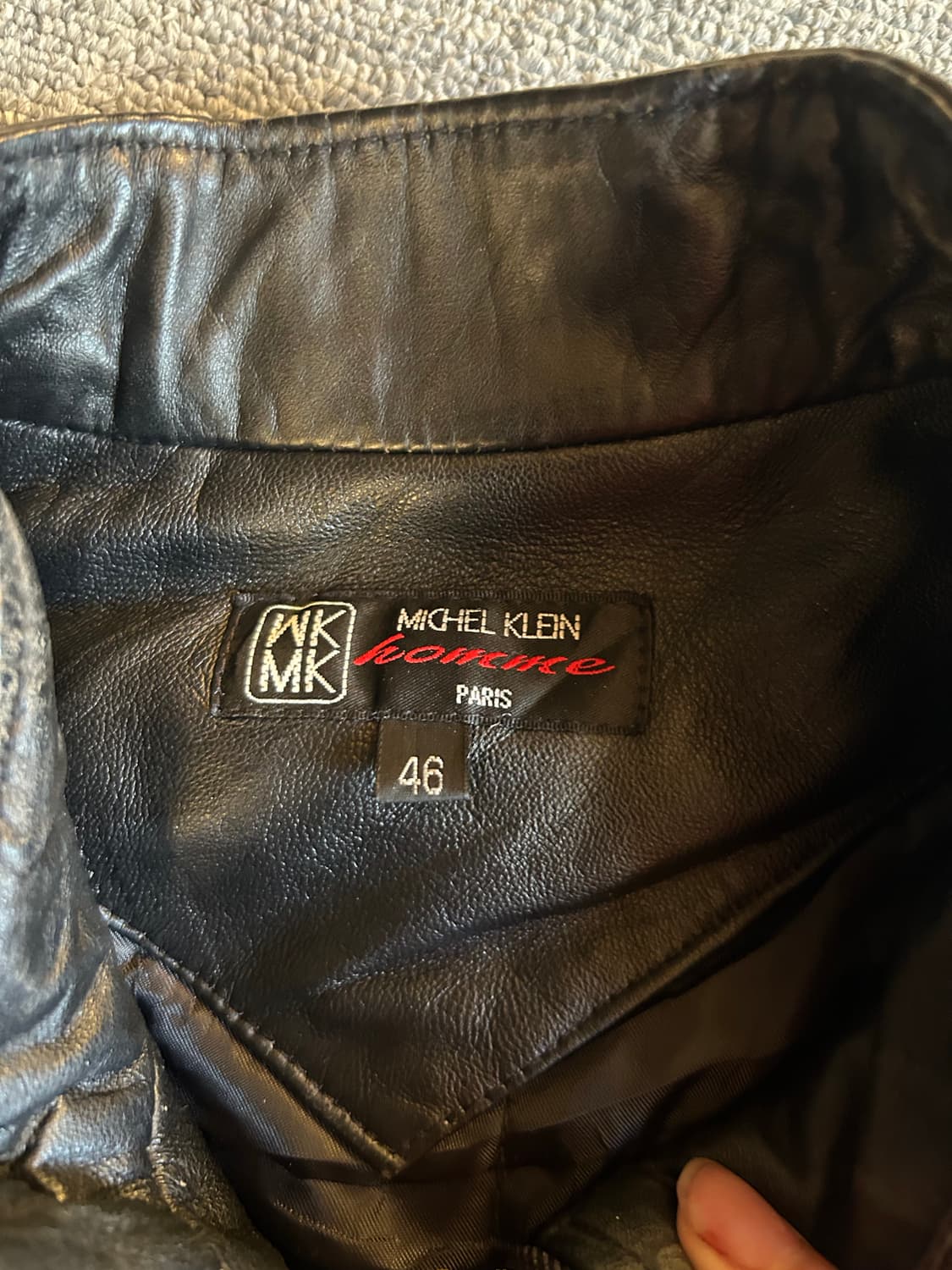 MICHEL KLEIN homme 리얼 레더 바이커 재킷 (사이즈 46) 상품이미지9