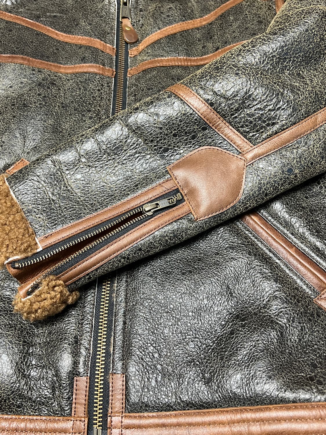 [38] Churphy leather 브라운 쉽스킨 무스탕 상품이미지4