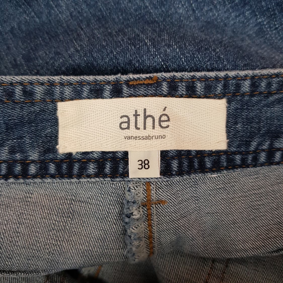 아떼 2022 하이웨스트 포켓 포인트 와이드 데님 팬츠 38사이즈 상품이미지6