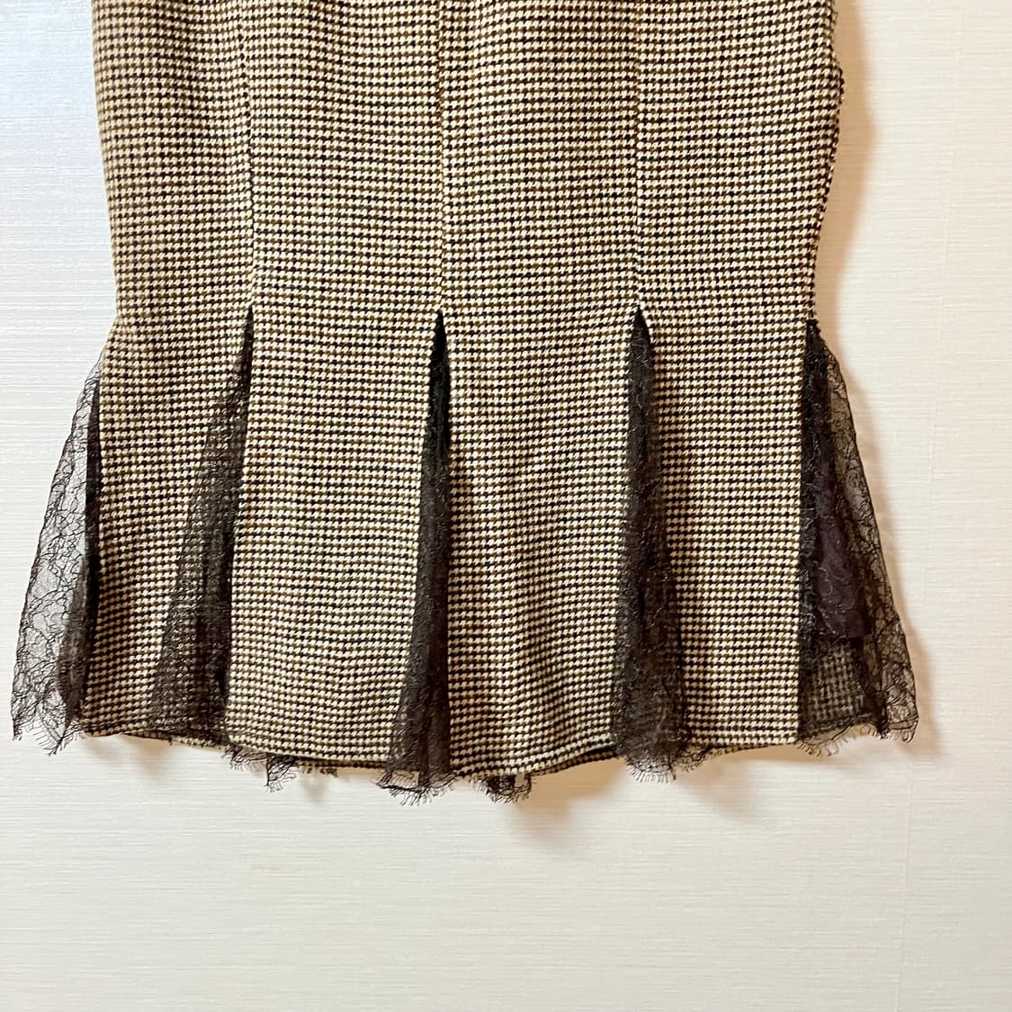 VALENTINO 레드 발렌티노 울 레이스 스커트 상품이미지2