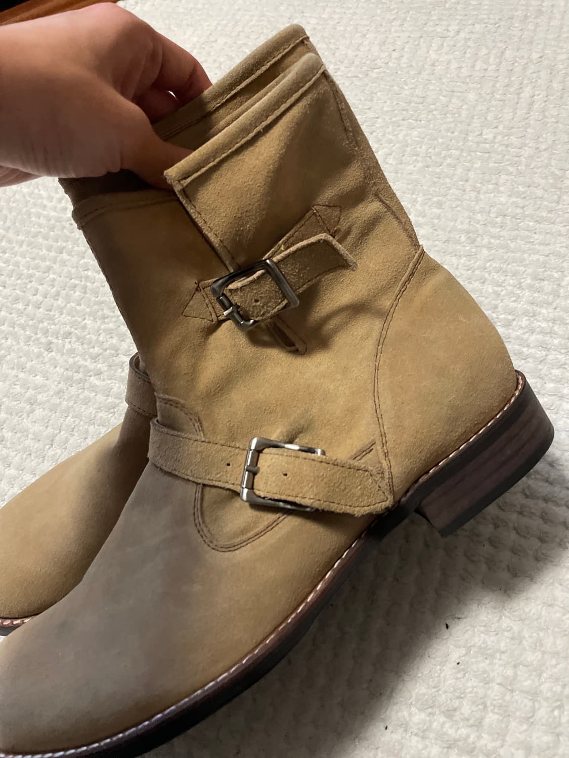 HOWLING 하울링 웨스턴 무드 스웨이드 마스터 엔지니어드 부츠 베이지 상품이미지8