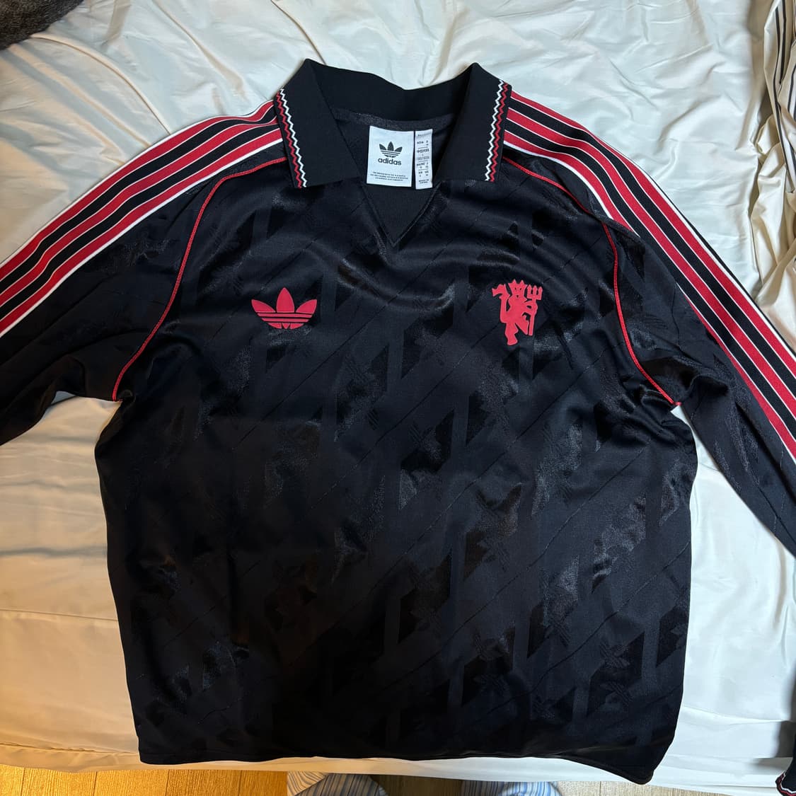 아디다스 맨유 롱슬리브 블랙(L) 상품이미지2