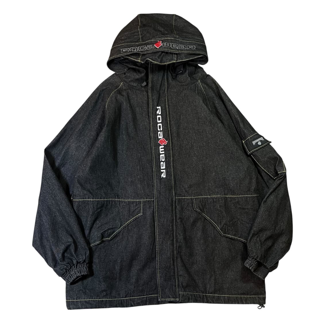 로카웨어 빅로고 데님 후드집업 상품이미지1