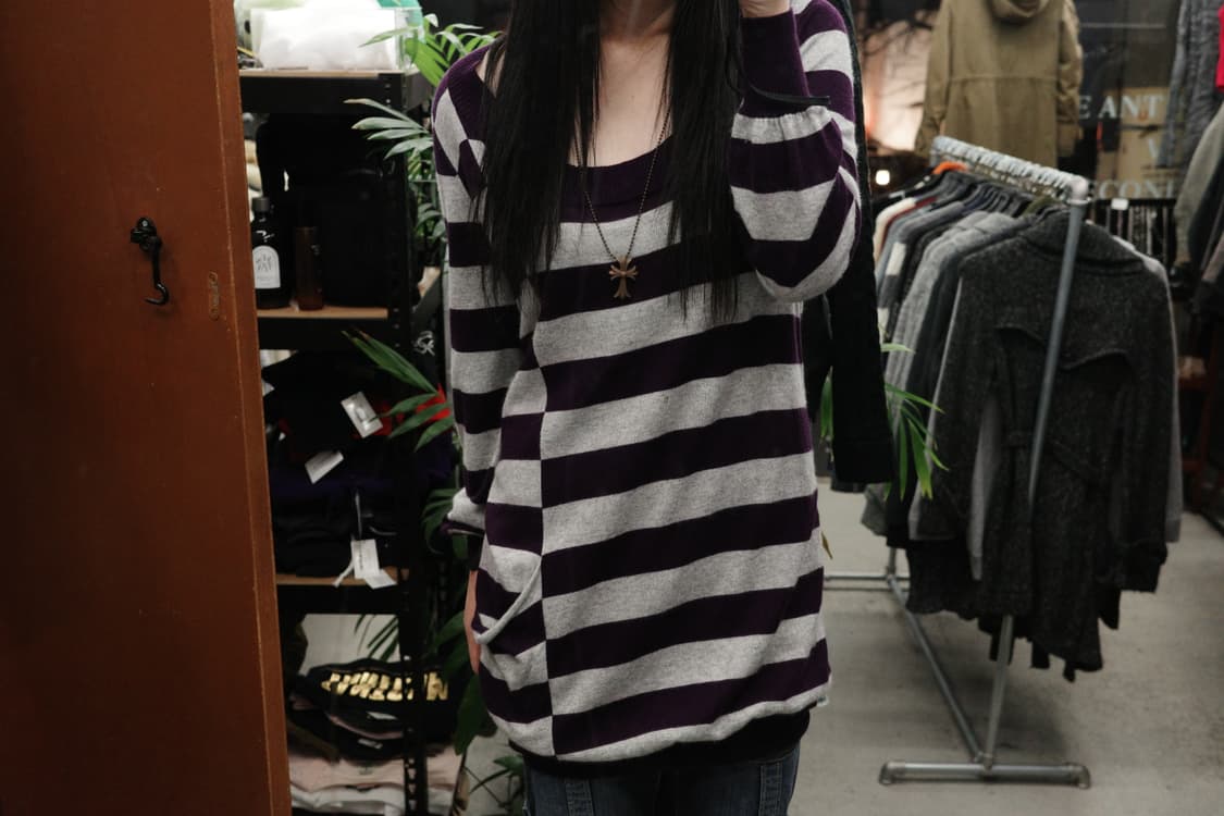 빈티지 스트라이프 니트 원피스 상품이미지1