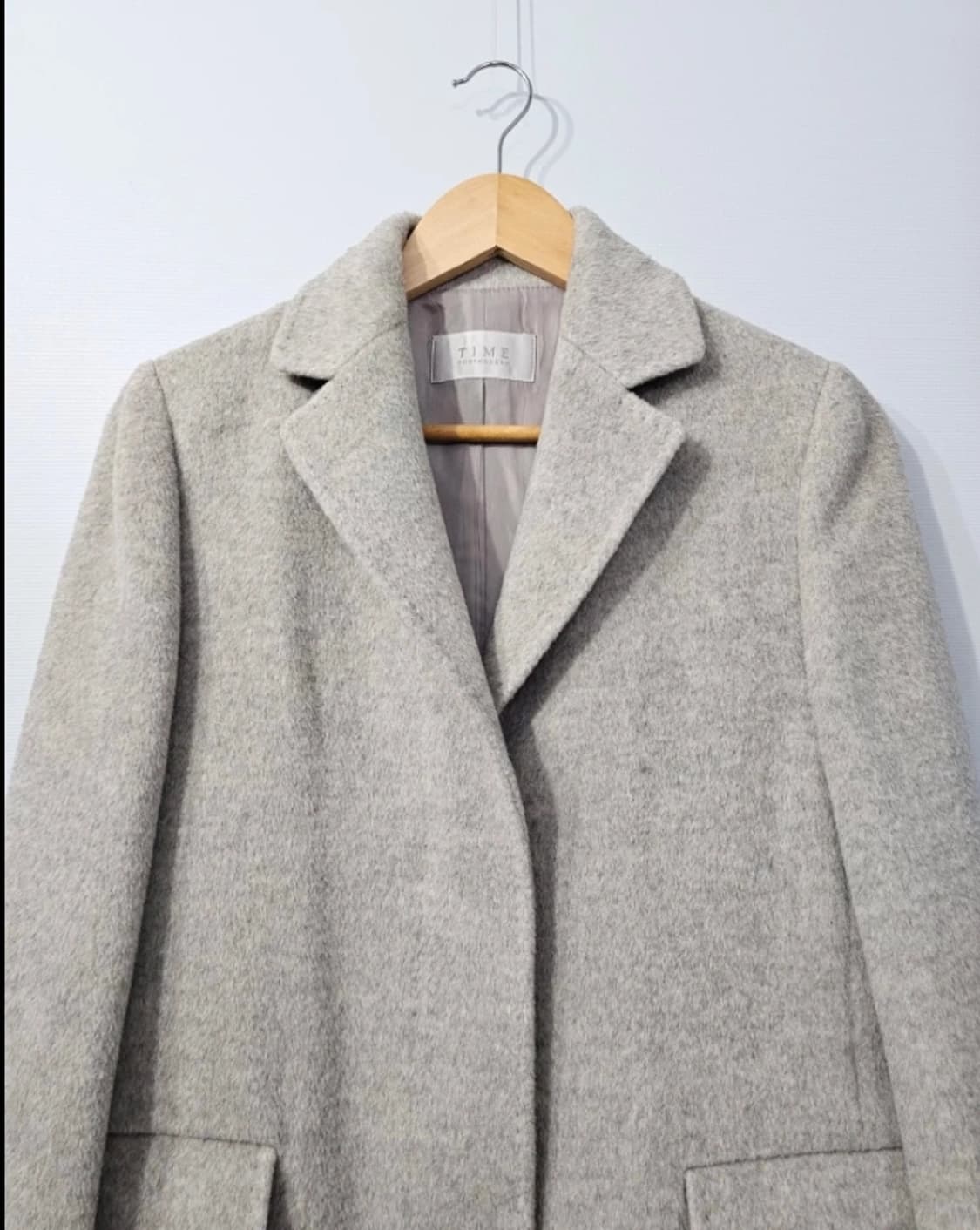 TIME 타임 롱 코트 회색 ~55 상품이미지2