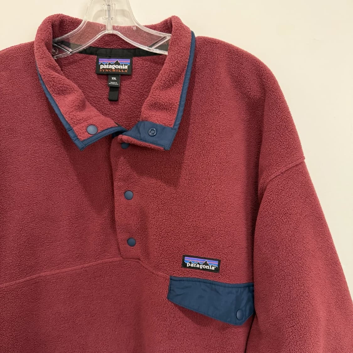 10s 파타고니아 신칠라 스냅-T 레드 블루 상품이미지2