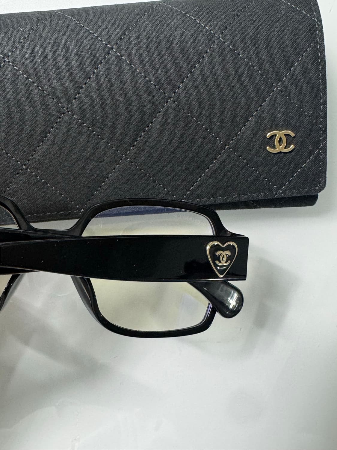 샤넬 블루라이트 스퀘어 하트 안경 상품이미지2