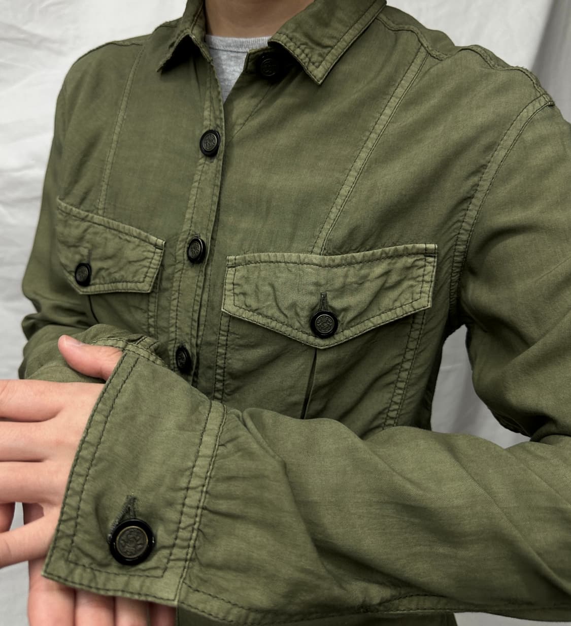 coolatiques 카키 셔츠 상품이미지3