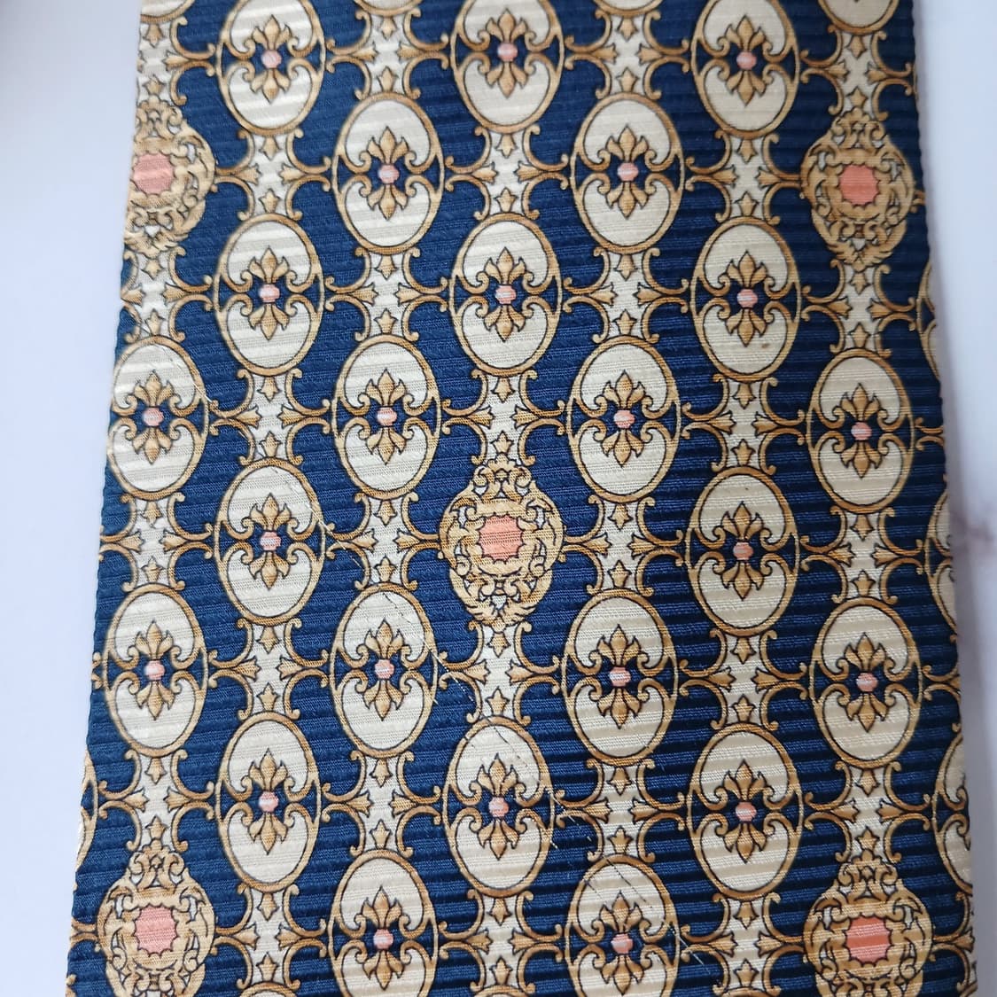 베르사체 실크 옐로우 패턴 넥타이 10.2cm B등급 E839 상품이미지4