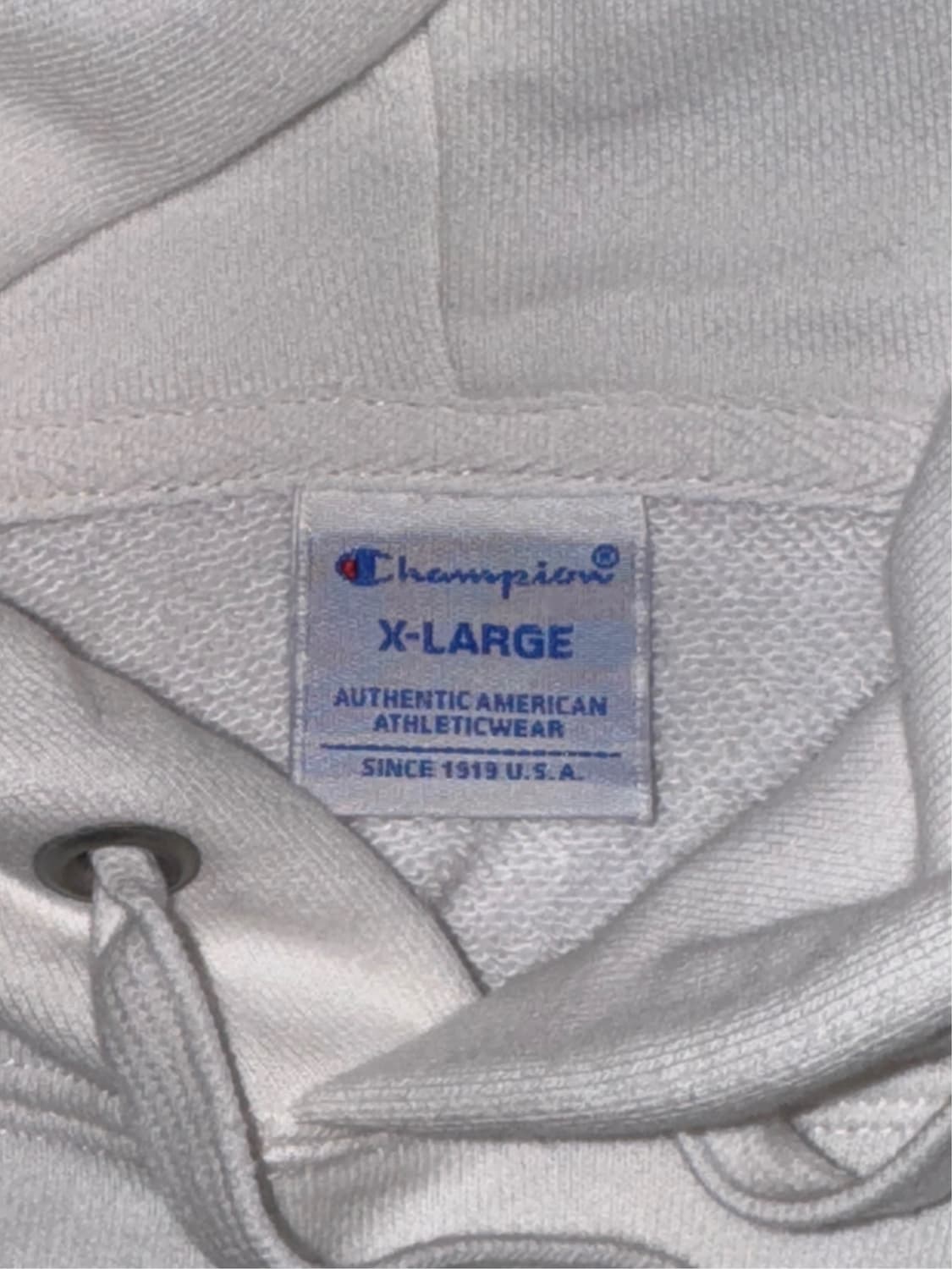 챔피온 흰색 후드티 XL 상품이미지4