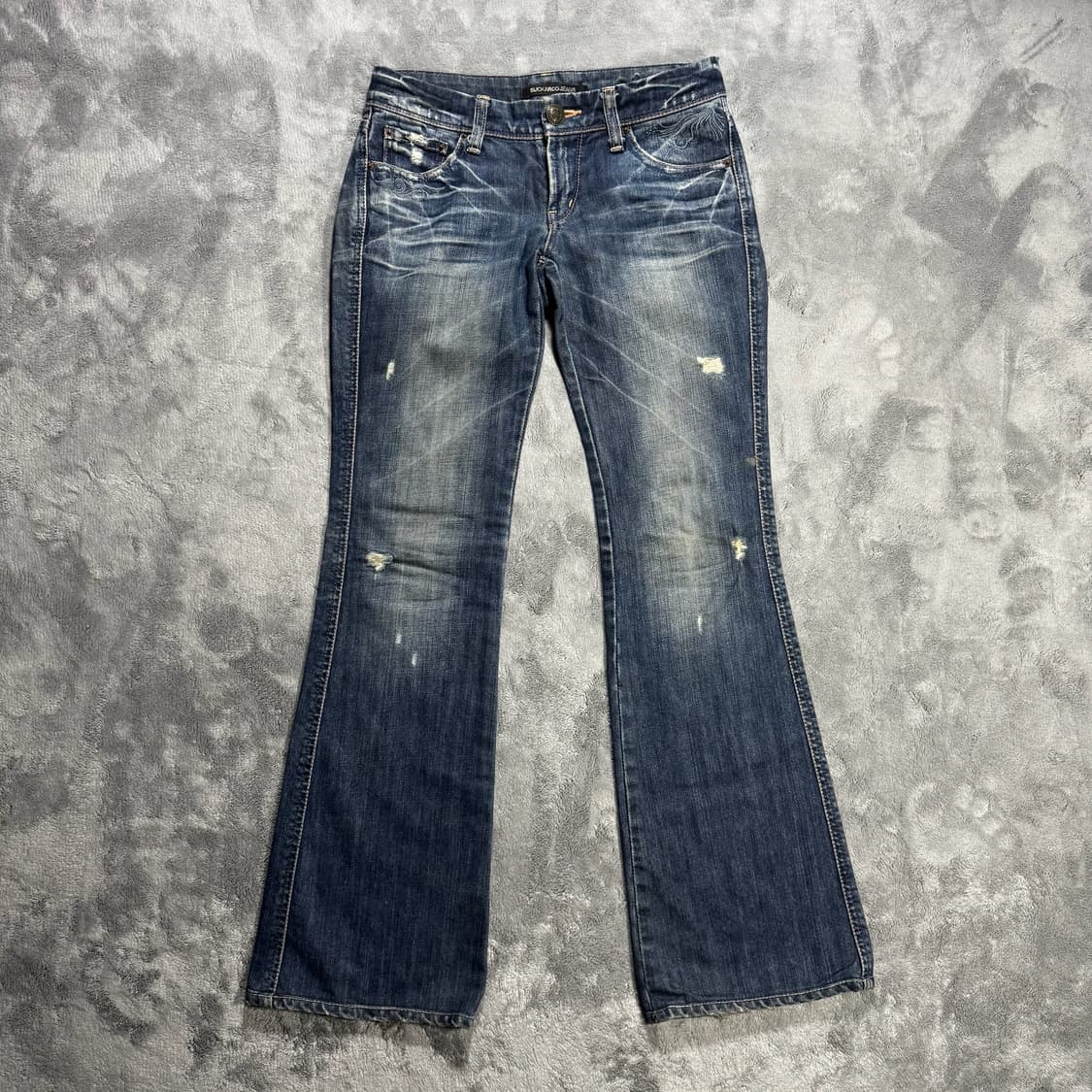 버커루 Y2K 여성 부츠컷 데님팬츠 상품이미지1