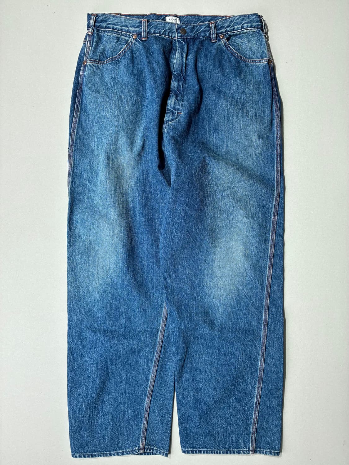 CIOTA 시오타 11.5oz 페인터 팬츠 미디엄 다크 블루 데미지 상품이미지2