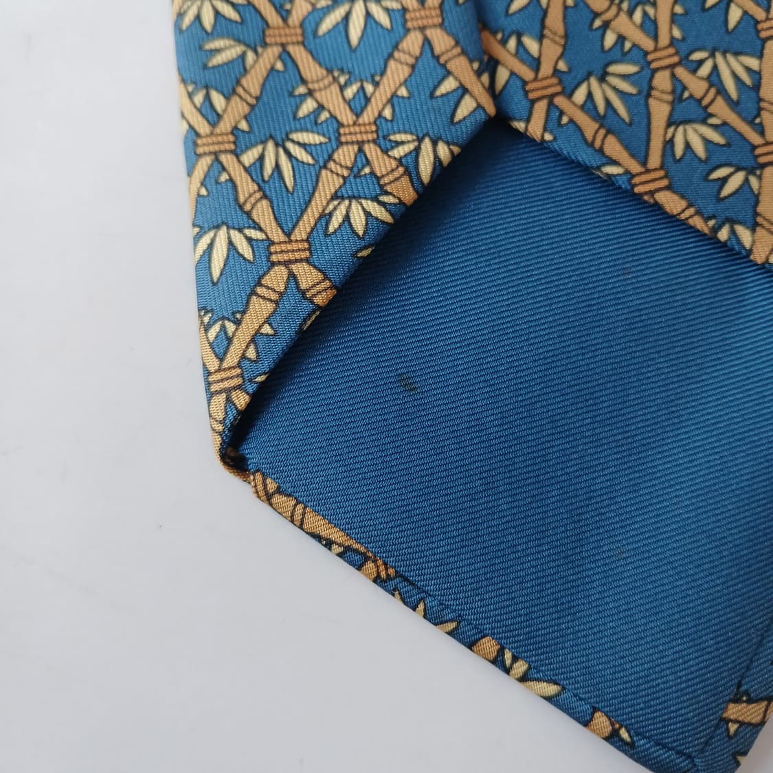 에르메스 실크 블루 기하 패턴 넥타이 8.6cm A+~A등급 A19489 상품이미지7