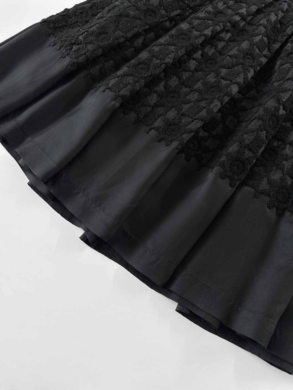 2001 AD 트리콧 꼼데 가르송 플로럴 레이스 플리츠 스커트 상품이미지7