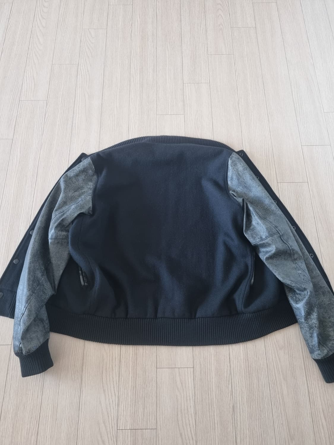 폴로 데님앤서플라이 블랙 바시티 자켓 m 상품이미지4