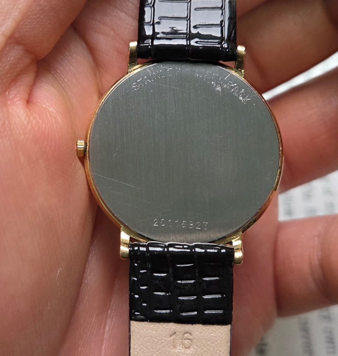 빈티지 론진 황금날개 올금장 슬림쿼츠 드레스워치  상품이미지6